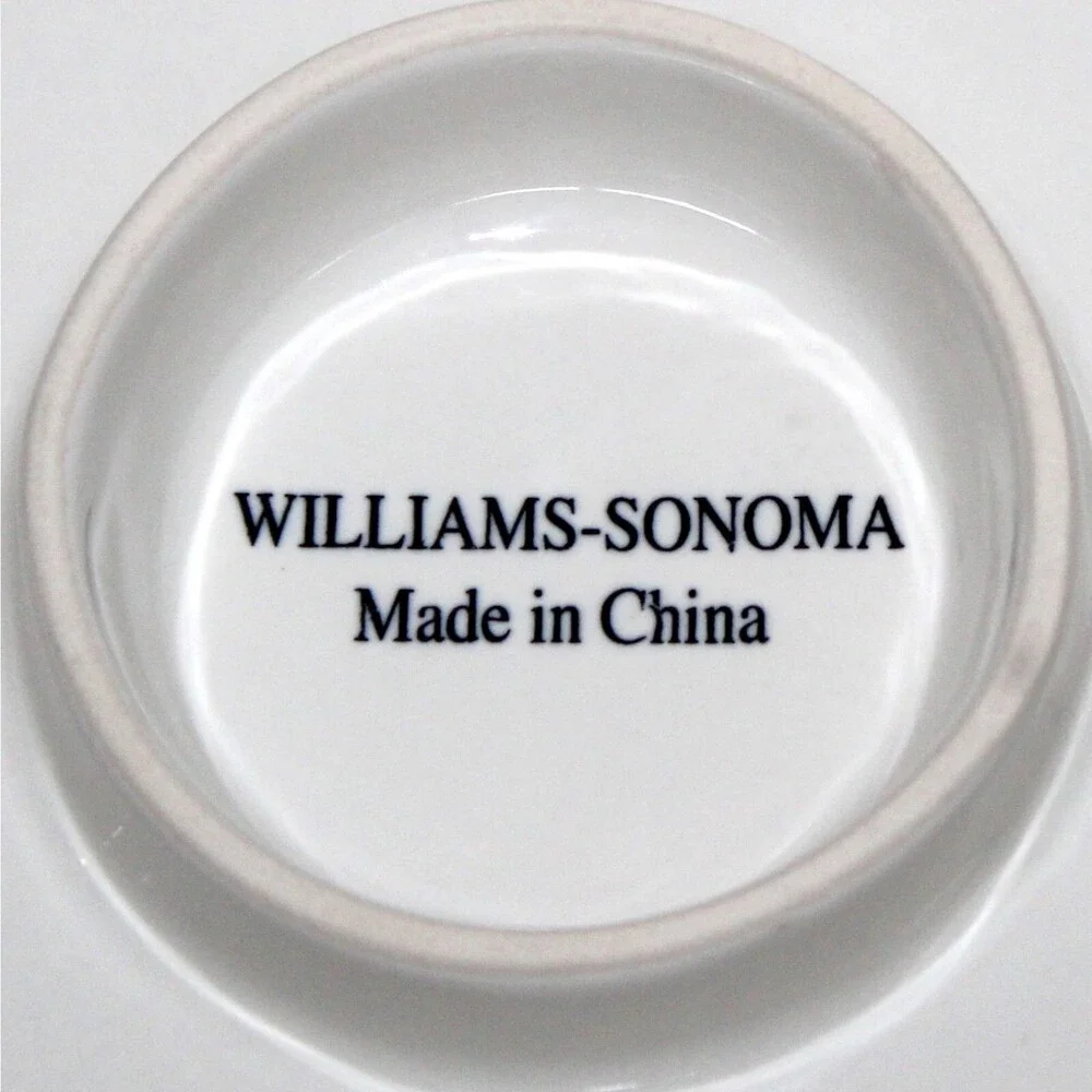 Williams Sonoma Ceramic Trivet Red Apple white round WSO84 orchard dish